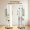 Multifunctional Coat Rack with Full-Length Mirror – Mobile Floor-Standing Clothes Organizer with Hooks